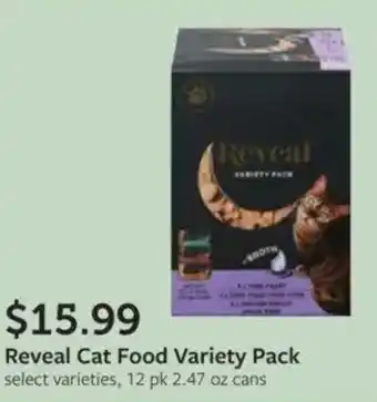 Fareway Reveal cat food variety pack offer