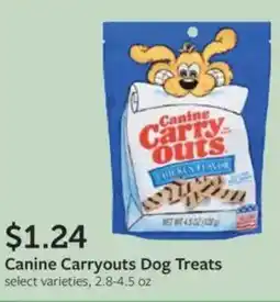 Fareway Canine carryouts dog treats offer
