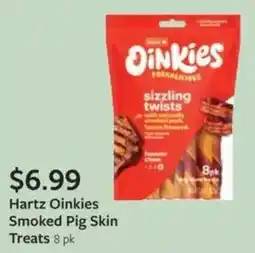 Fareway Hartz oinkies smoked pig skin treats offer