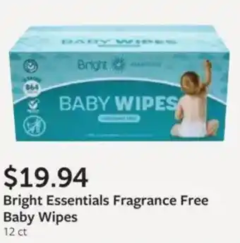 Fareway Bright essentials fragrance free baby wipes offer