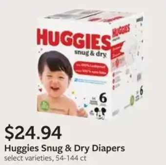 Fareway Huggies snug & dry diapers offer