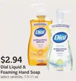 Fareway Dial liquid & foaming hand soap offer