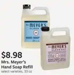Fareway Mrs. meyer's hand soap refill offer