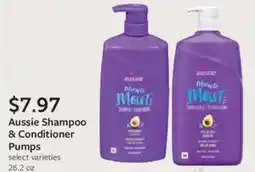 Fareway Aussie shampoo & conditioner pumps offer