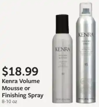 Fareway Kenra volume mousse or finishing spray offer