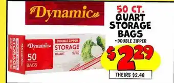 Ollie's DYNAMIC QUART STORAGE BAGS offer