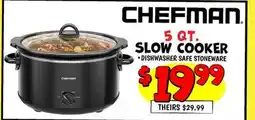 Ollie's CHEFMAN SLOW COOKER offer