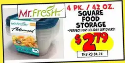 Ollie's MR. FRESH SQUARE FOOD STORAGE offer