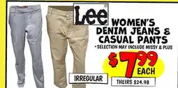 Ollie's LEE WOMEN'S DENIM JEANS & CASUAL PANTS offer