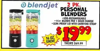 Ollie's BLENDJET PERSONAL BLENDERS offer