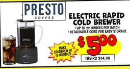Ollie's ELECTRIC RAPID COLD BREWER offer