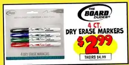 Ollie's DRY ERASE MARKERS offer