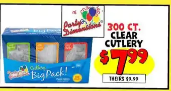 Ollie's CLEAR CUTLERY offer