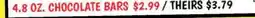 Ollie's 4.8 OZ. CHOCOLATE BARS offer