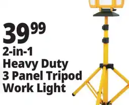Ocean State Job Lot 2-in-1 Heavy Duty 3 Panel Tripod Work Light offer
