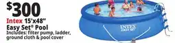 Ocean State Job Lot Intex 15' x 48 Easy Set Above Ground Pool Set offer