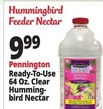 Ocean State Job Lot Pennington Ready-To-Use 64 Oz. Clear Humming-bird Nectar offer