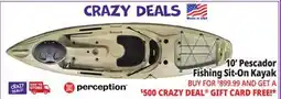 Ocean State Job Lot 10' Pescador Fishing Sit-On Kayak offer