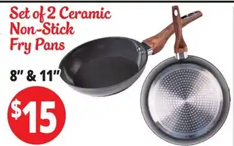 Ocean State Job Lot Set of 2 Ceramic Non-stick Fry Pans offer