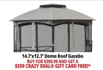 Ocean State Job Lot 14.7'x12.7' Dome Roof Gazebo offer