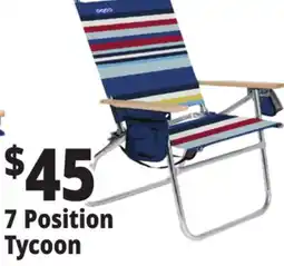 Ocean State Job Lot 7 Position Tycoon Beach Chair offer