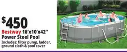 Ocean State Job Lot 16'x10'x42 Power Steel Pool offer