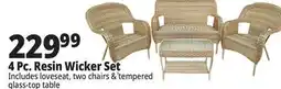 Ocean State Job Lot 4 Pc. Resin Wicker Set offer