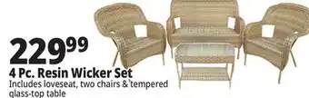 Ocean State Job Lot 4 Pc. Resin Wicker Set offer