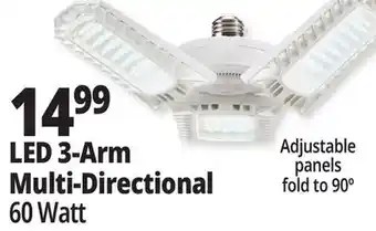 Ocean State Job Lot LED 3-Arm Multi-Directional Lighting offer