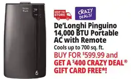 Ocean State Job Lot Pinguino 14,000 BTU Portable AC with Remote offer