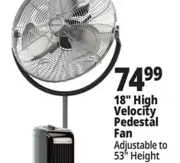 Ocean State Job Lot 18 High Velocity Pedestal Fan offer
