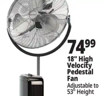 Ocean State Job Lot 18 High Velocity Pedestal Fan offer