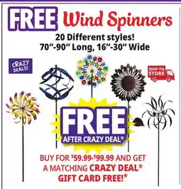 Ocean State Job Lot Wind Spinners offer