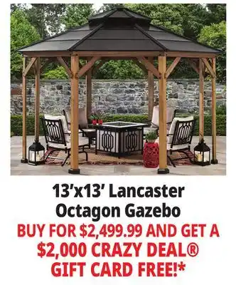 Ocean State Job Lot 13'x13' Lancaster Octagon Gazebo offer