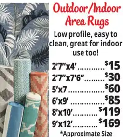 Ocean State Job Lot Outdoor/Indoor Area Rugs offer
