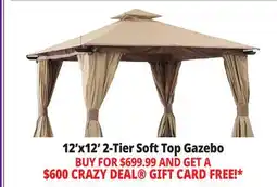 Ocean State Job Lot 12'x12' 2-Tier Soft Top Gazebo offer