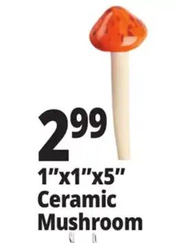 Ocean State Job Lot 1x1x5 Ceramic Mushroom offer