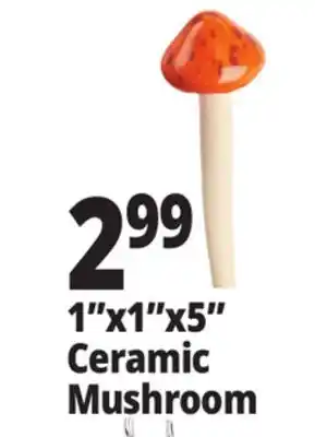 Ocean State Job Lot 1x1x5 Ceramic Mushroom offer