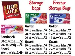 Ocean State Job Lot Storage Bags, Freezer Storage Bags offer