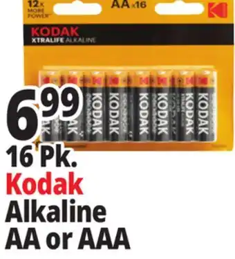 Ocean State Job Lot 16 Pk. Kodak Alkaline AA or AAA offer