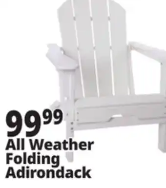Ocean State Job Lot All Weather Folding Adirondack offer