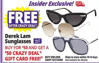 Ocean State Job Lot Derek Lam Sunglasses offer