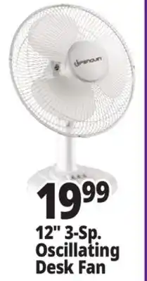 Ocean State Job Lot 12 3-Sp. Oscillating Desk Fan offer