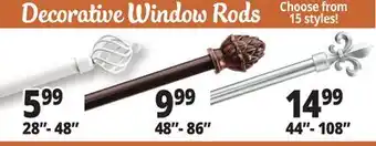 Ocean State Job Lot Decorative Window Rods offer
