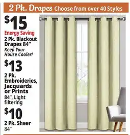 Ocean State Job Lot 2 Pk. Drapes offer