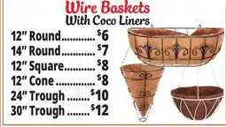 Ocean State Job Lot Wire Baskets With Coco Liners offer