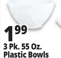 Ocean State Job Lot 3 Pk. 55 Oz. Plastic Bowls offer