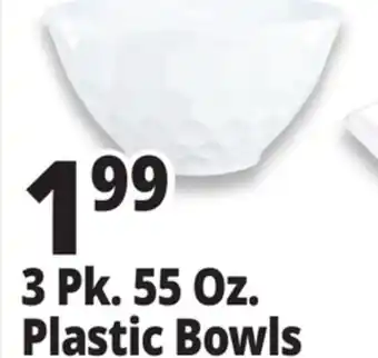 Ocean State Job Lot 3 Pk. 55 Oz. Plastic Bowls offer