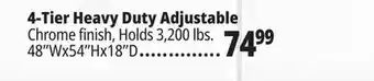 Ocean State Job Lot 4-Tier Heavy Duty Adjustable Shelving offer