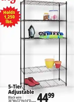 Ocean State Job Lot 5-Tier Adjustable Shelving offer